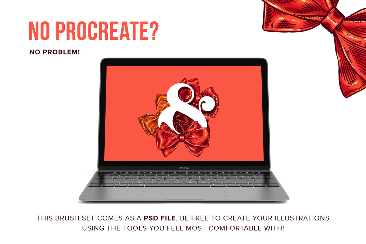 5 Ribbon Procreate Stamp Brushes, a Brush Add-On by Riveros Illustration (Photo 12 of 12)