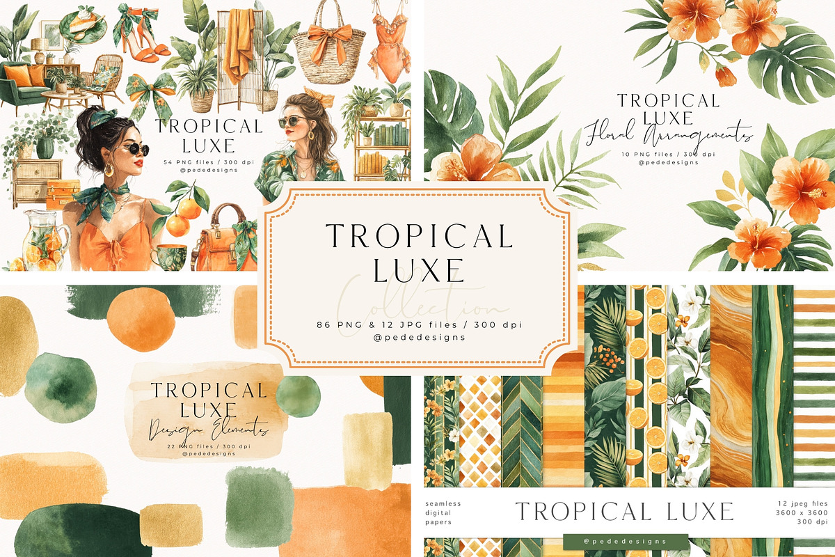 Tropical Luxe Collection, an Illustration by PeDe Designs (Photo 1 of 28)