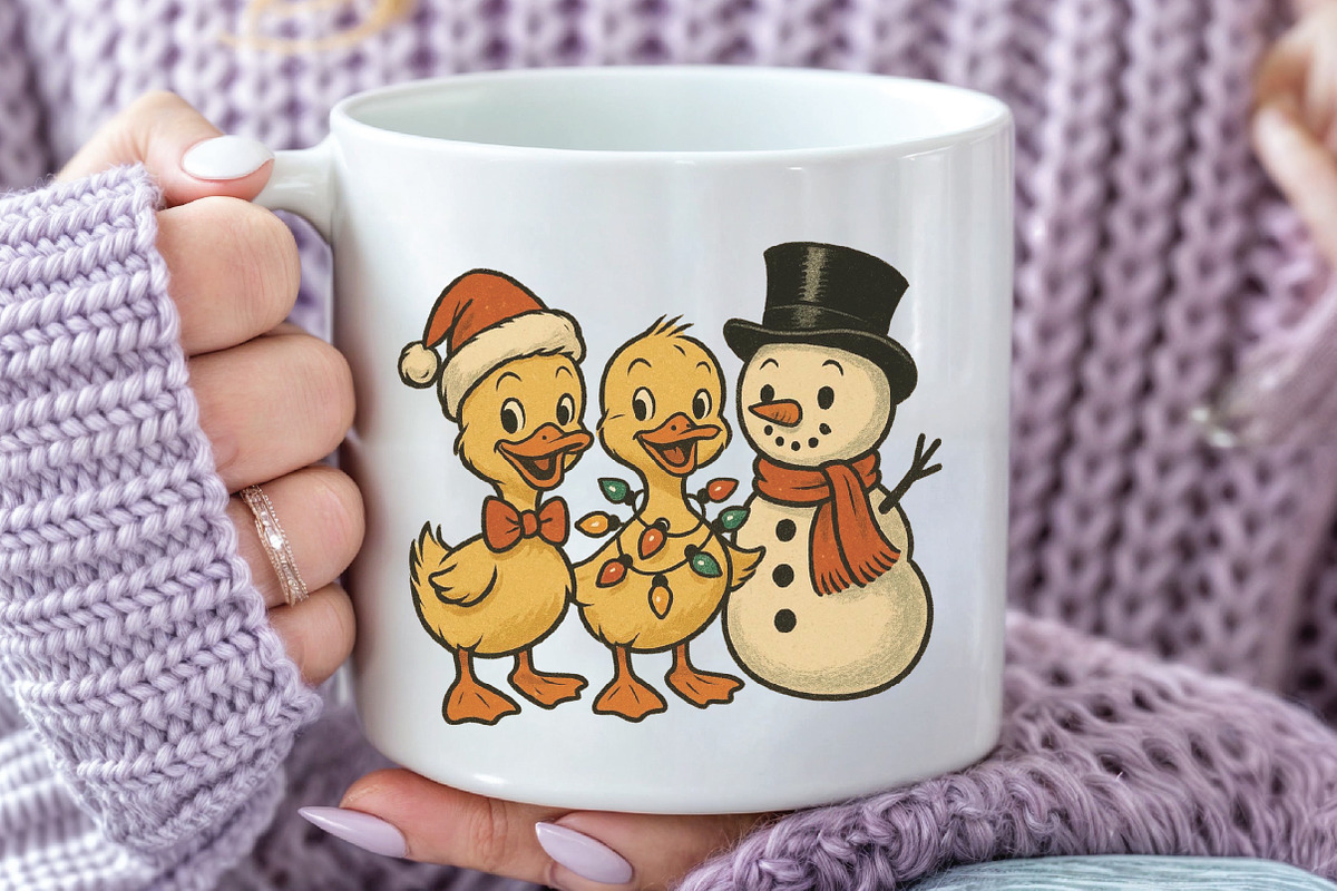 Vintage Christmas Goose Holiday PNG, an Illustration by CraftArtStudio (Photo 3 of 4)