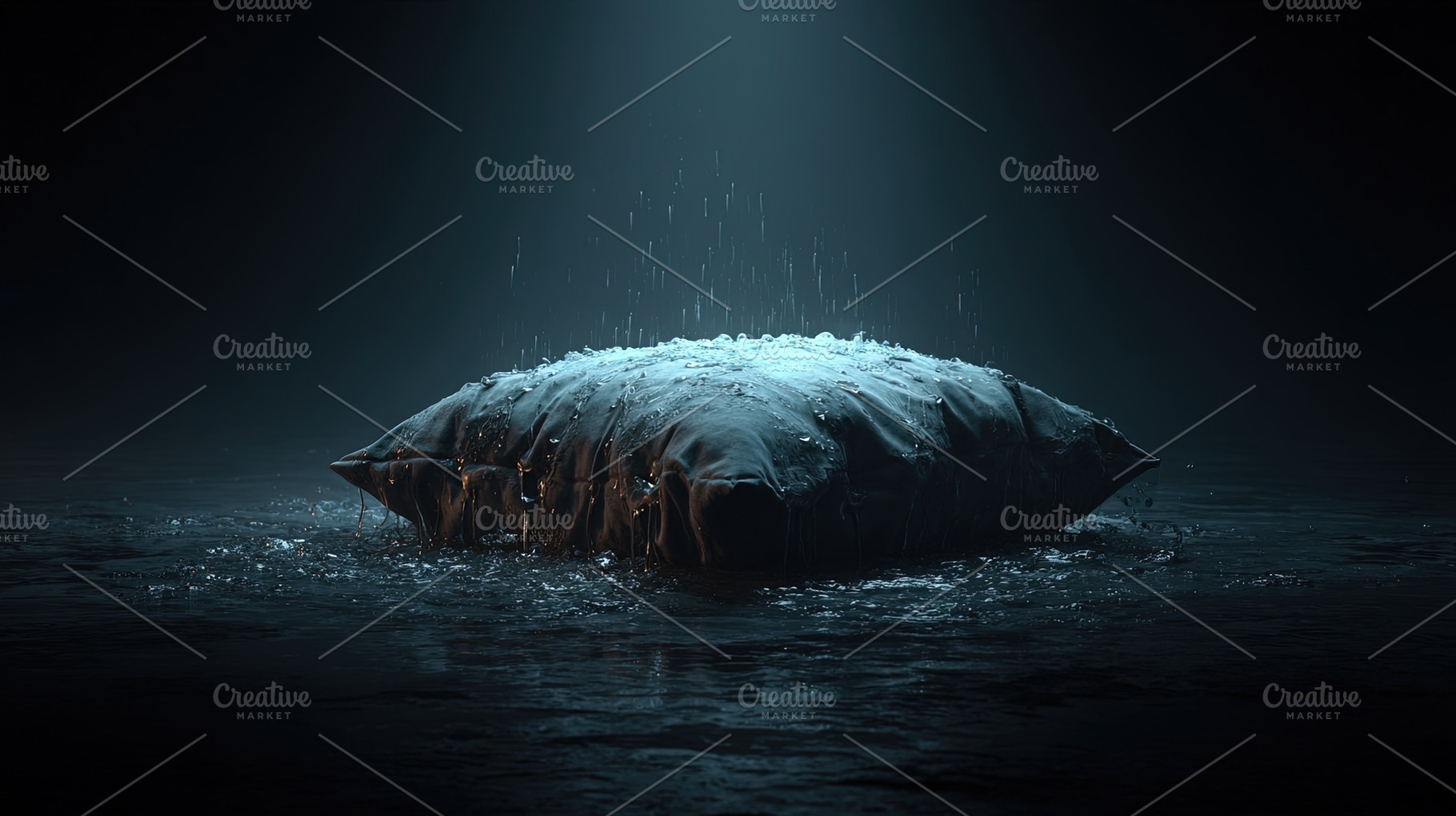 Ice on Pillow in Dramatic Light, an Abstract Photo by Ales Munt