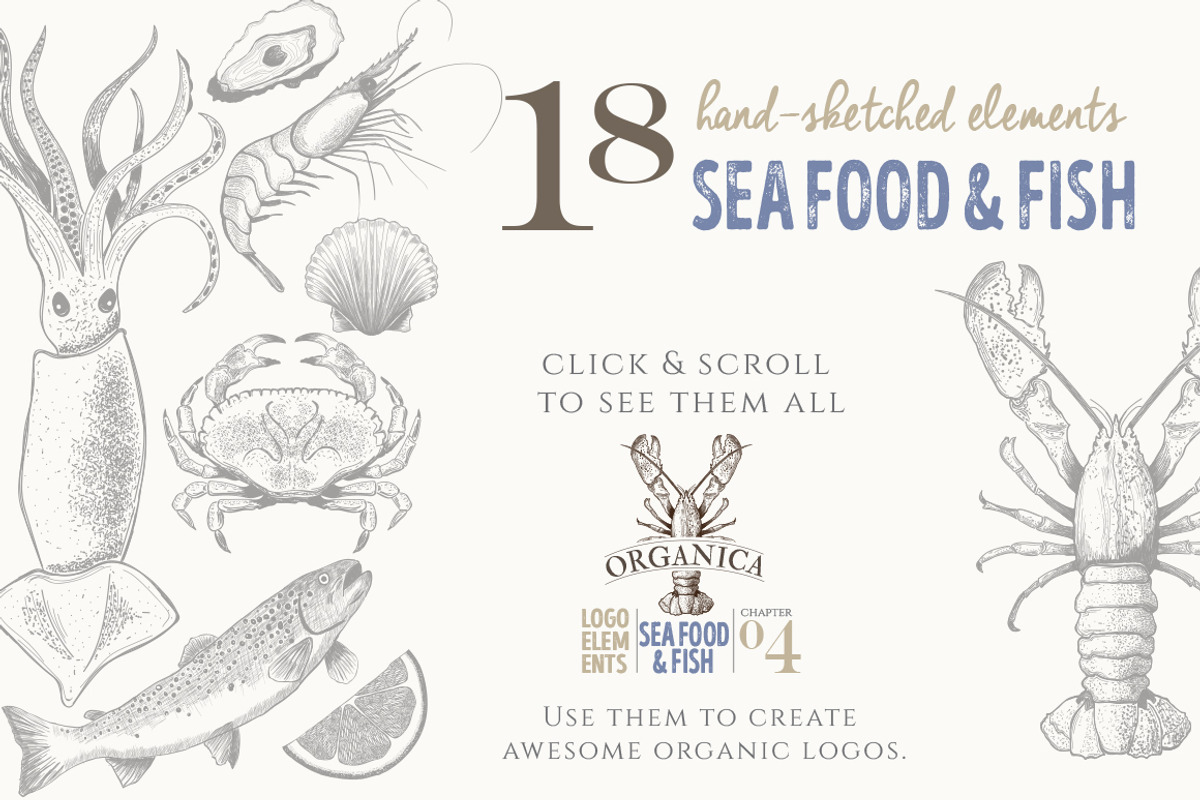 4 IN 1 ORGANIC LOGO ELEMENTS, a Food Illustration by Friendly Label (Photo 8 of 13)
