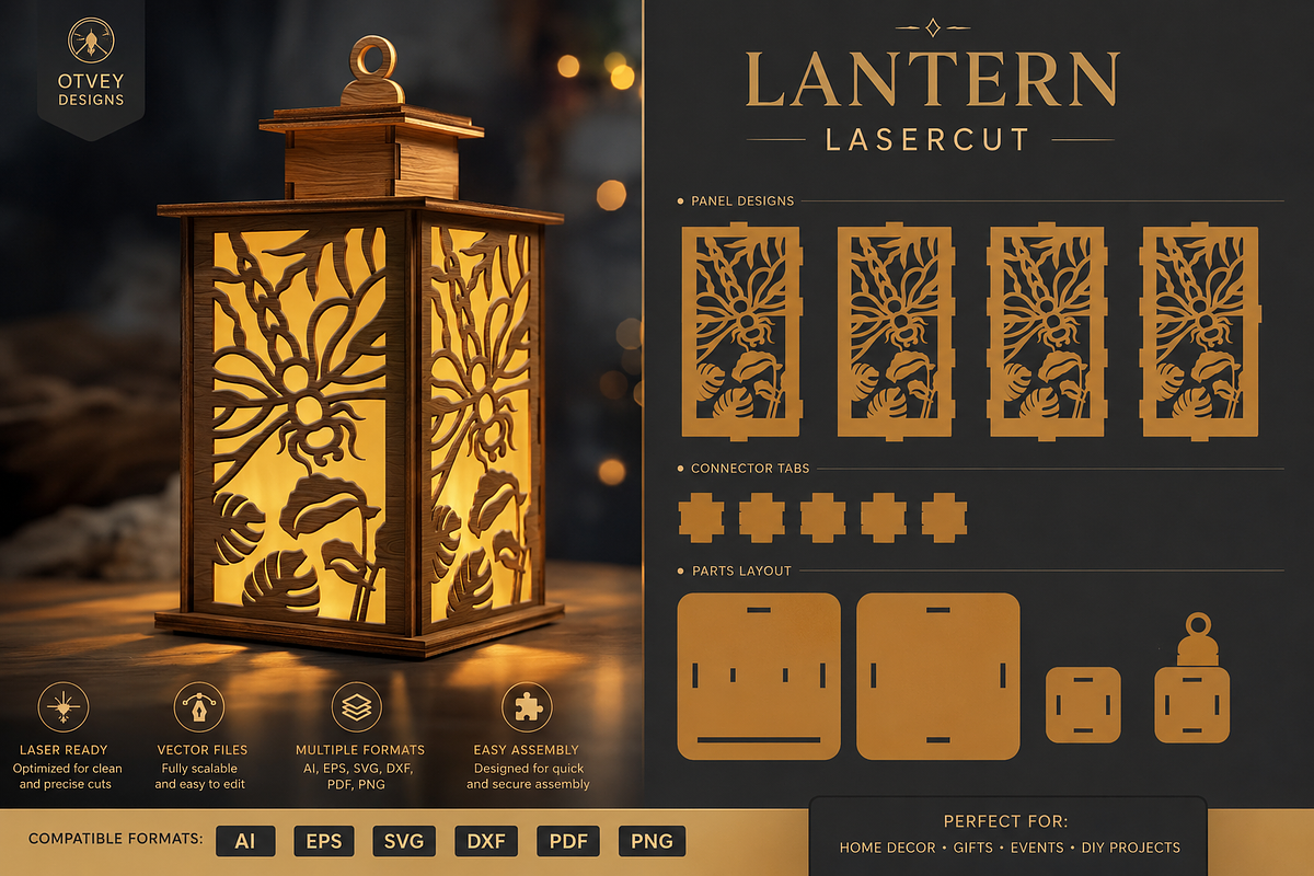 Dragonfly Lantern Lasercut BUNDLES, an Object Graphic by OTVEY DESIGN (Photo 9 of 13)