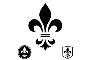 Black royal lily on a white, an Outline Icon by RODINA