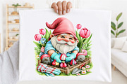 Garden Gnome Clipart PNG Bundle, a Seasonal Illustration by SVGArt (Thumbnail 4 of 5)