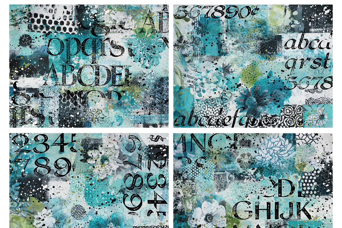 Aquamarine Abstract Textures, a Texture Graphic by Polka Dot Pixels (Photo 3 of 5)