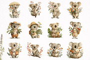 Whimsical Spring Koala Clipart, an Illustration by DreamArtGraphic (Thumbnail 8 of 8)