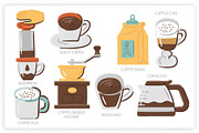 36 Coffee Elements, a Graphic by monkik (Thumbnail 2 of 9)