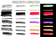 34 watercolor ink brushes., a Texture Illustration by redstudio (Thumbnail 3 of 4)
