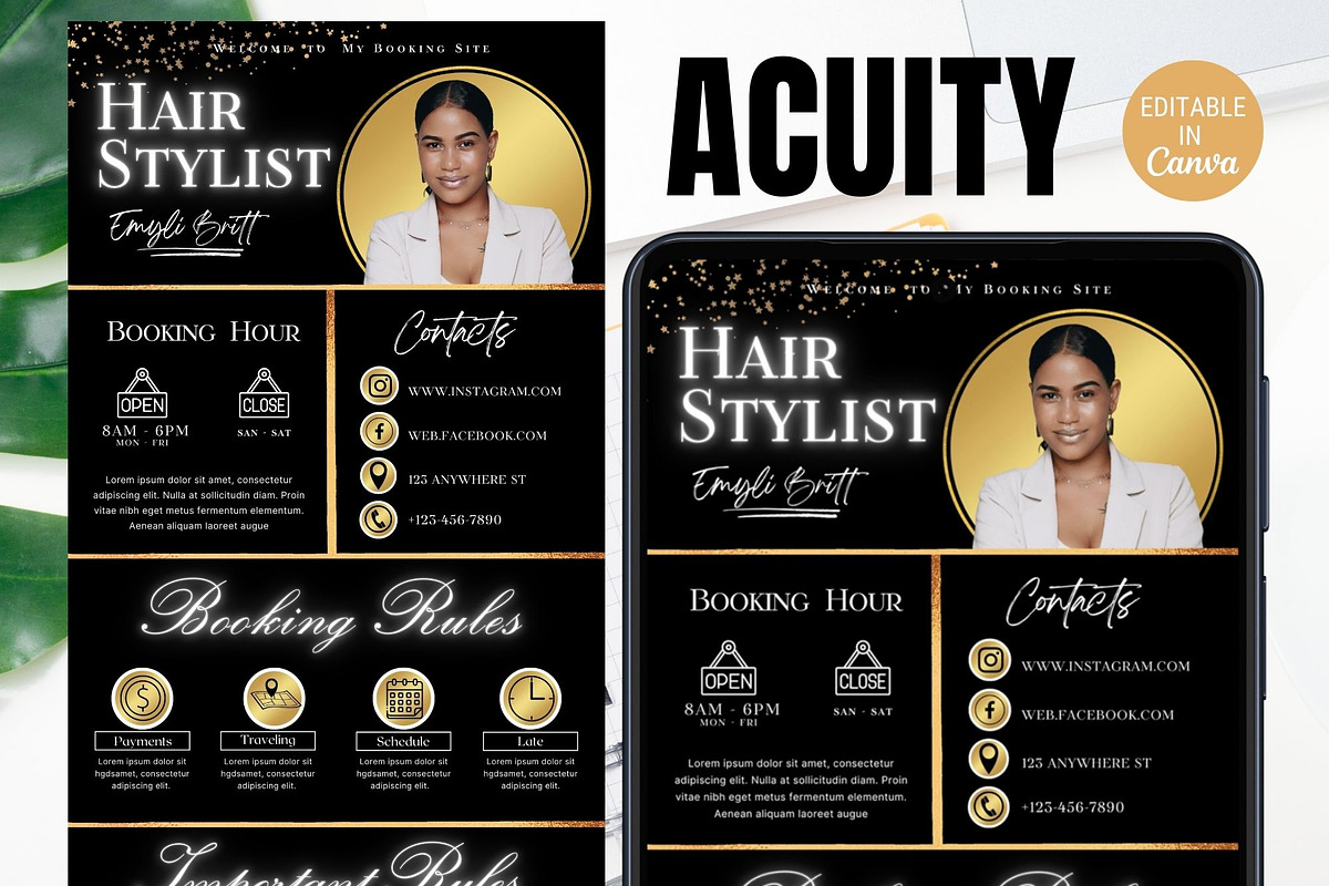 Acuity Scheduling Template, a Websites & App Template by TimCanvaTemplate (Photo 1 of 5)