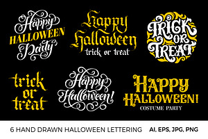 6+6+6 Halloween hand lettering!