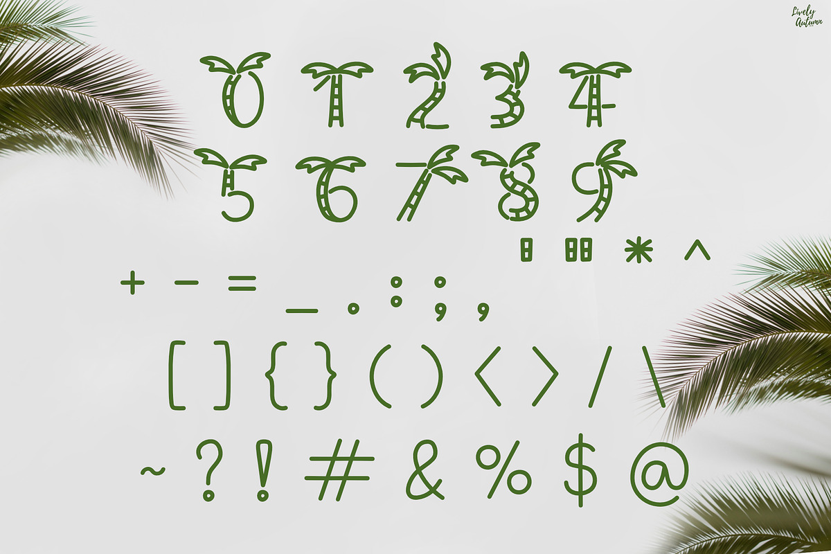 Palm Tree | Display Handwriting Font, a Handwritten Font by LivelyAutumn11.11 (Photo 3 of 5)