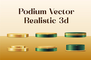 Podium Vector Realistic 3D, an Object Graphic by One Four Creativa