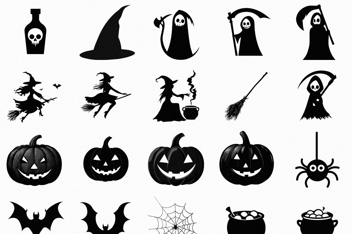 Halloween Silhouette PNG Set, an Object Illustration by DesignBTF (Photo 3 of 5)