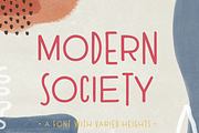 Modern Society | An Irregular Sans, a Sans Serif Font by Ayca Atalay (Thumbnail 1 of 10)
