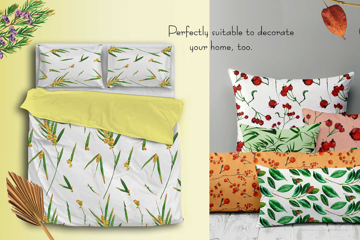 Natural watercolor plants, a Decorative Illustration by OctopusRider (Photo 4 of 9)