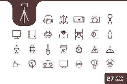 Content Creator tools kit Line Icons, an Outline Icon by devastd
