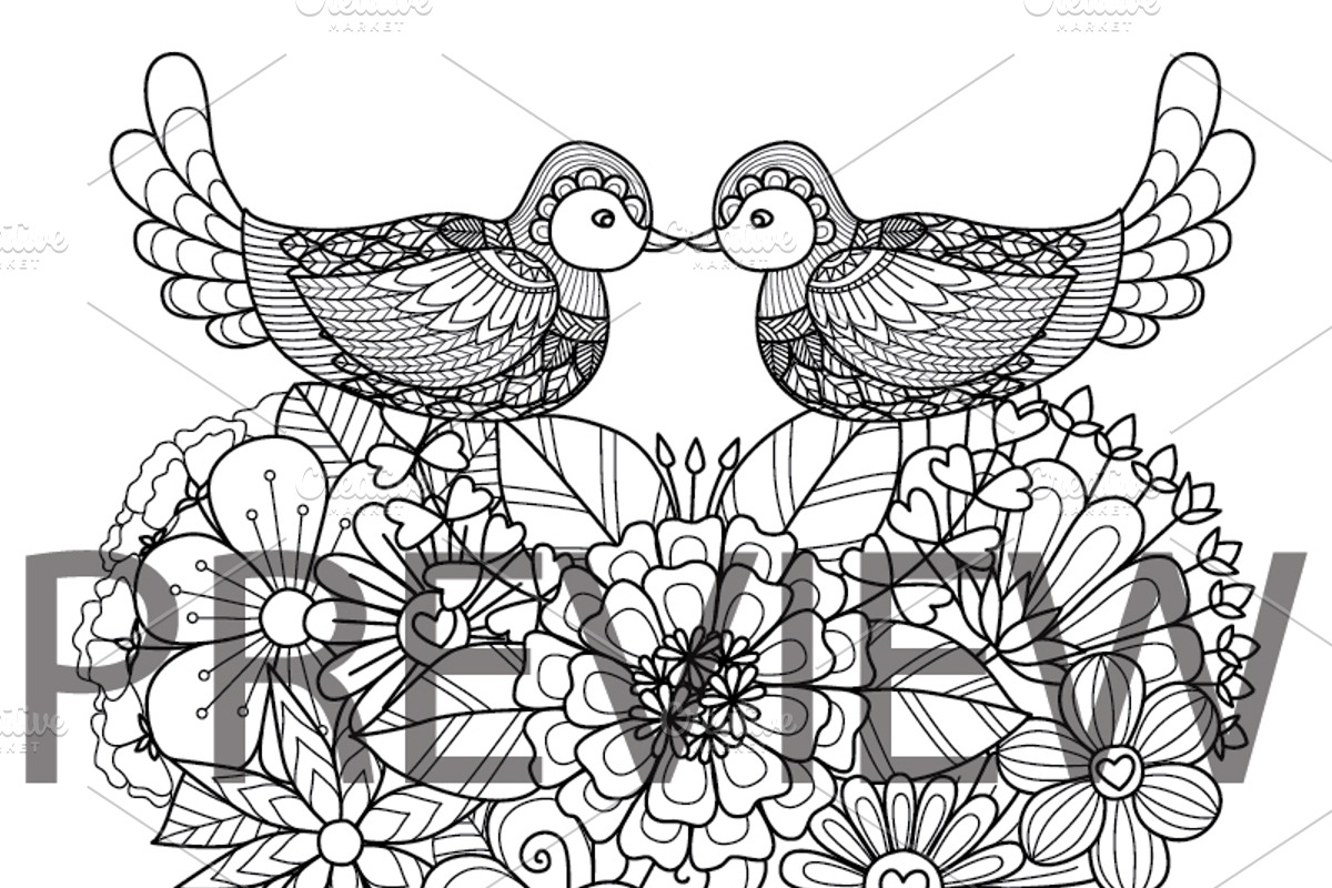 35 Valentine's coloring, an Animal Illustration by Somjai King (Photo 11 of 36)