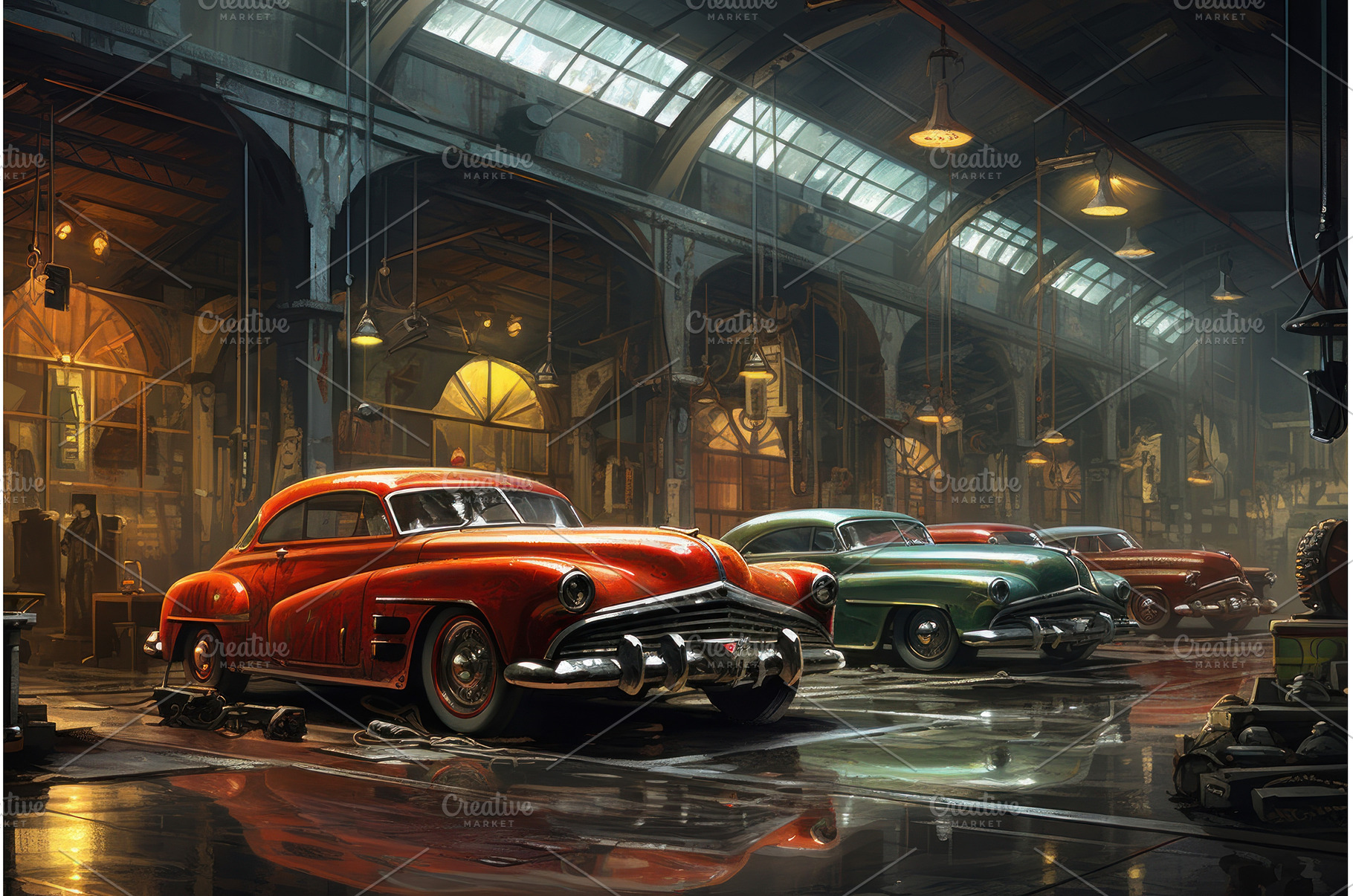 High-tech Modern cars factory, an Industrial Photo by Ylivdesign