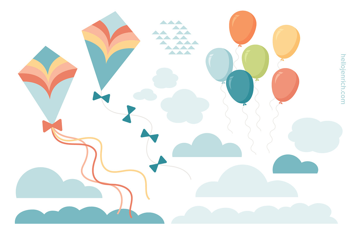 Sky Ways Illustration Collection, a Decorative Illustration by hellojenrich (Photo 6 of 12)