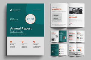 Business Annual Report Layout, a Brochure Template by MightyDesign