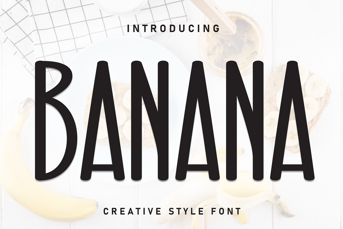 Banana | Script Font, a Script Font by Scratchones (Photo 1 of 8)