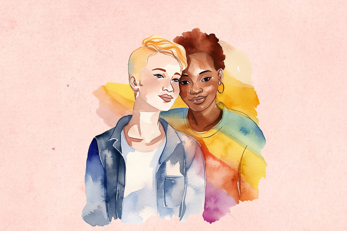 LGBTQ Pride Watercolor Collection, an Object Graphic by Hues of Hodges (Photo 6 of 6)