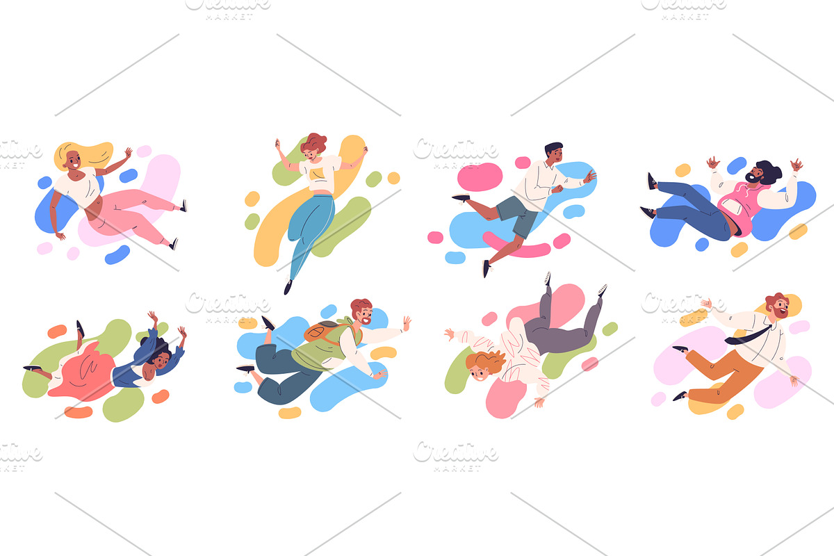 People abstract flying. Freedom, a Person Illustration by Stock-Smart-Start