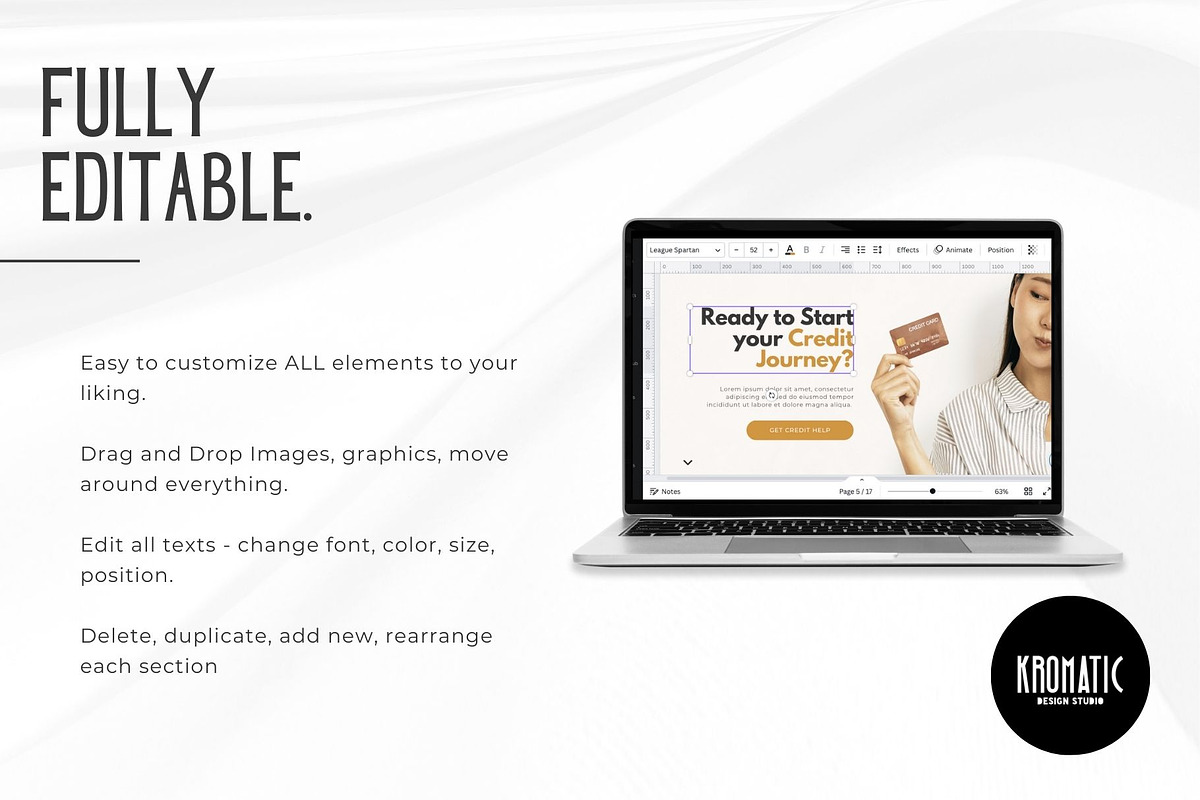 Credit Repair Canva Website Template, a Landing Page Template by Kromatic Design Studio (Photo 5 of 8)