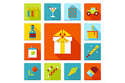 Flat Vector Birthday Party Icons, an Icon by painterr (Thumbnail 2 of 2)