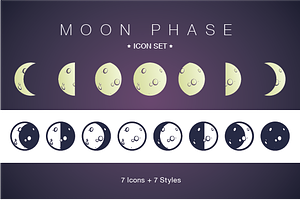 Moon Phase icon set