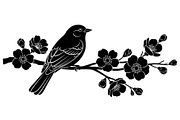 Bird Branch Silhouette Bundle, an Illustration by yasushie (Thumbnail 19 of 31)