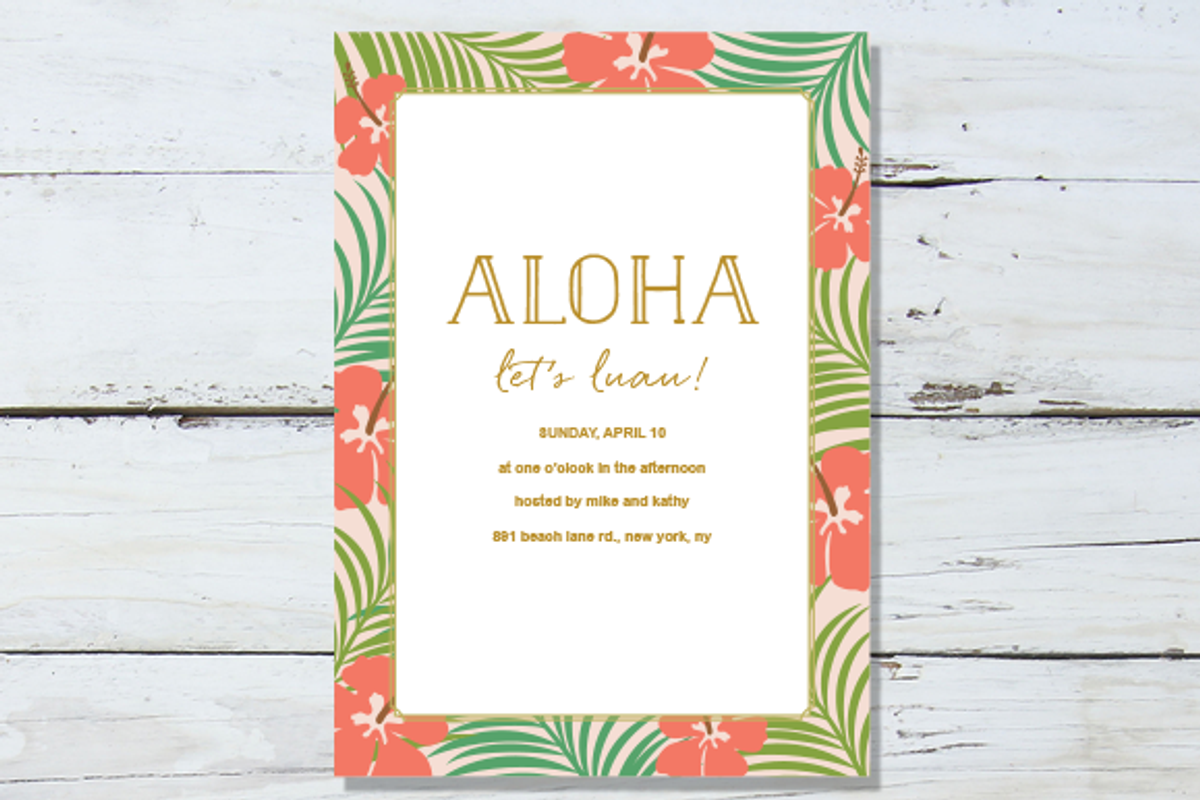 Summer Aloha Invite, an Invitation Template by Pixejoo (Photo 2 of 2)