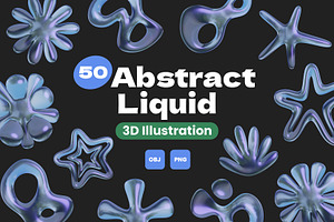3D Abstract Liquid, an Object 3D Model by Rakata Studio