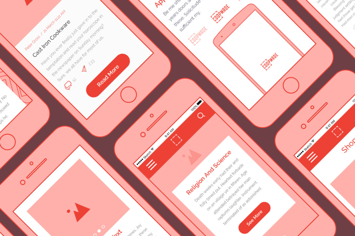 PTC Wireframe Pack - Mobile, a Wireframe Template by Laurentiu Cotet (Photo 4 of 5)