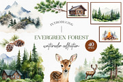 Evergreen Forest, a Seasonal Illustration by artsy-fartsy (Thumbnail 1 of 7)