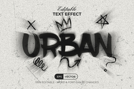 Urban Text Effect Spray Style