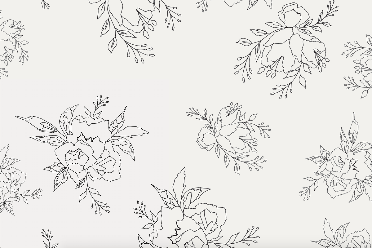 Flower drawings, an Illustration by Just Like White Creative (Photo 4 of 5)