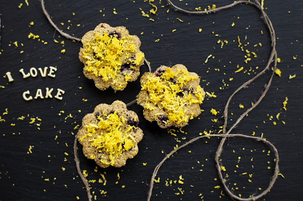 lemon cupcakes on a black background, a Food & Drink Photo by Artsaba Family