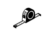 Tape Measure Tool Silhouette Bundle, a Graphic by Designer_Momina (Thumbnail 6 of 10)