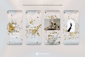 Gold & Silver Foil PNG Elements