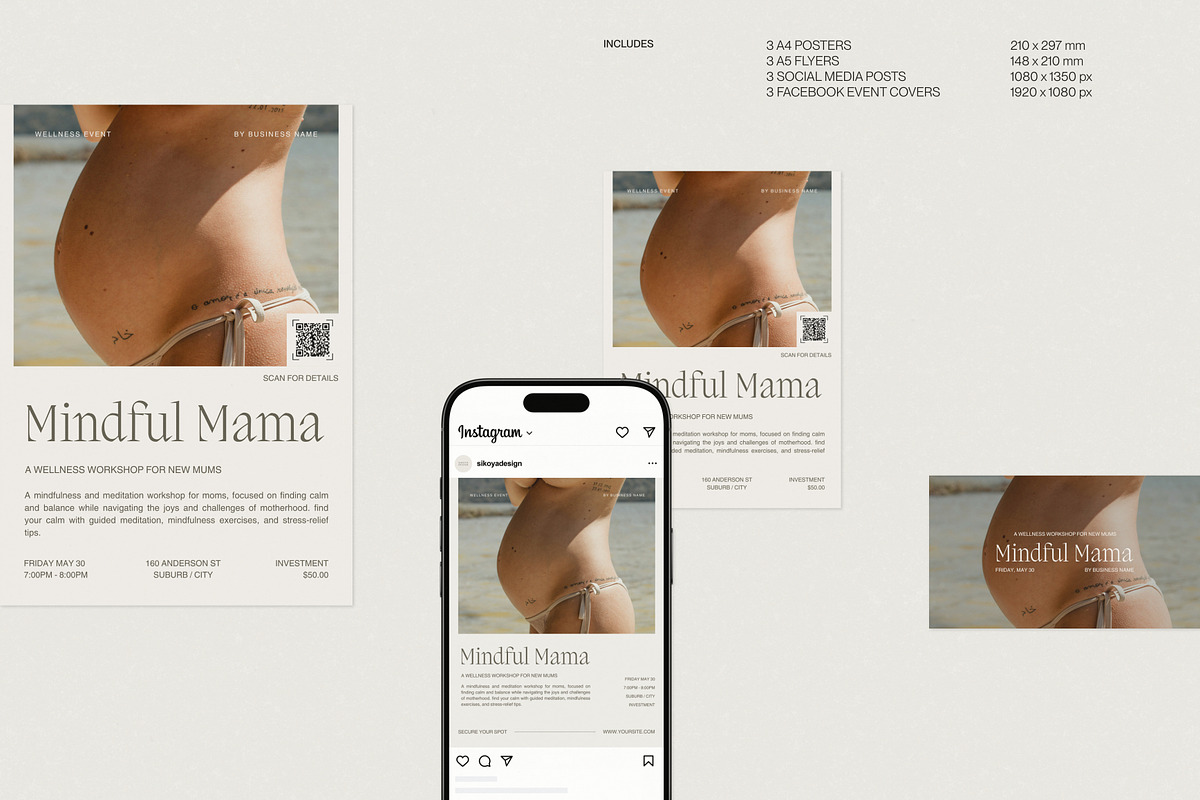 Wellness Event Canva Templates preview 6