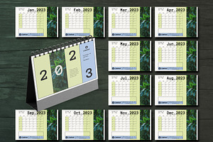 2023 Desk Calendar Layout