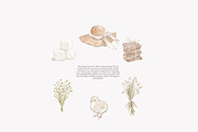 farmhouse watercolor clipart bundle, a Decorative Illustration by Patishop Art (Thumbnail 4 of 8)