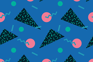 seamless pattern 80s. Vector., a Pattern Graphic by Dolvalol