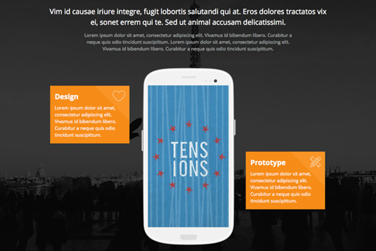 Flaunt - Parallax HTML5 Landing Page, an App Template by imithemes (Photo 3 of 4)