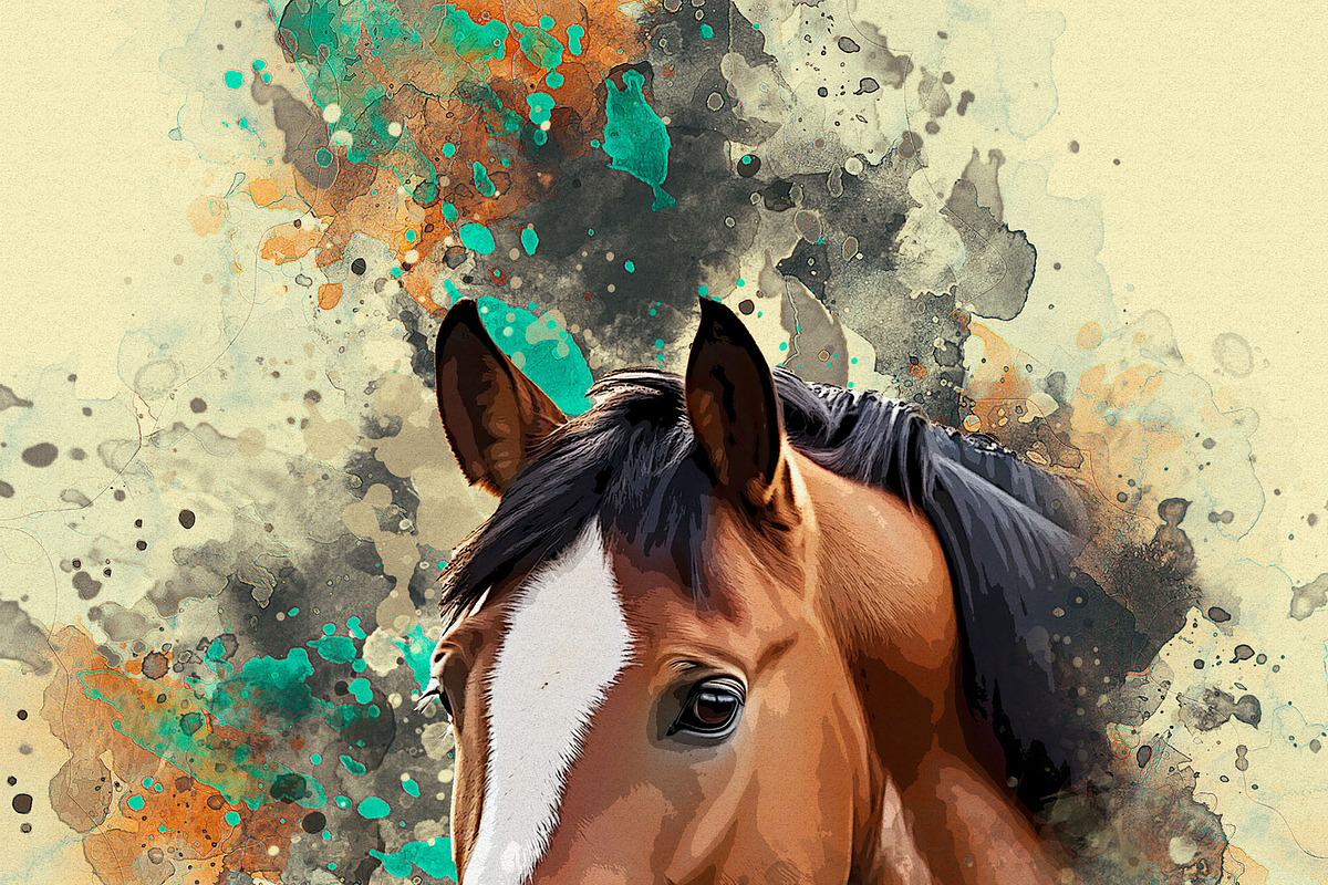 Watercolor Manipulation Horse Effect, an Action Add-On by MRI STUDIO (Photo 13 of 14)
