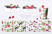 Summer berries watercolor, an Illustration by oKOLOstyle (Thumbnail 2 of 5)