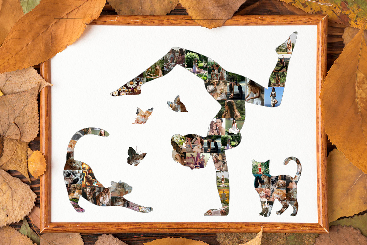 Yoga Girl And Cat Photo Collage, a Templates & Theme by AIW SOLUTIONS (Photo 1 of 5)