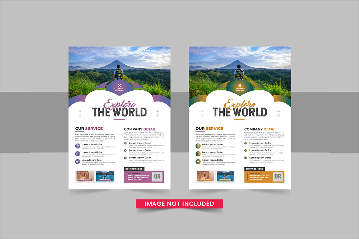 Travel flyer or travel poster bundle, a Flyer Template by Pavel_design (Photo 11 of 11)