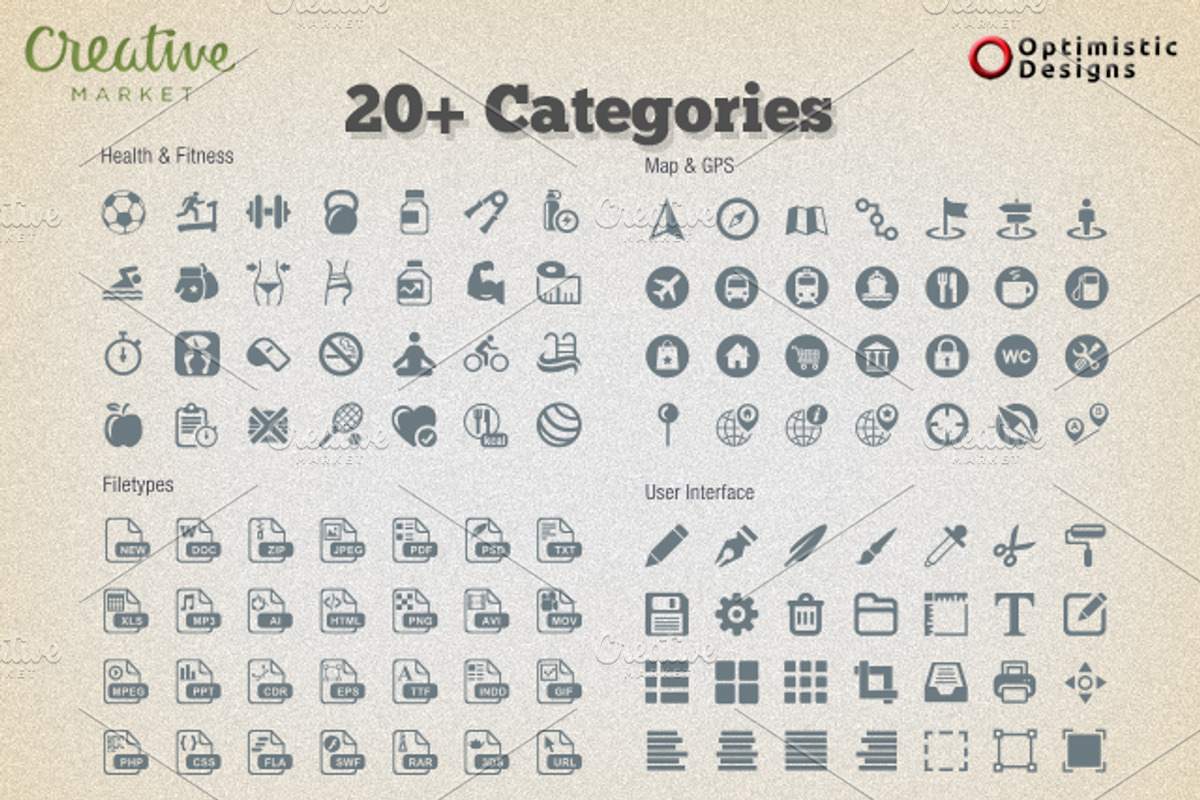 1900 Unique Vector Icons, an Icon by Optimistic Designs (Photo 4 of 4)